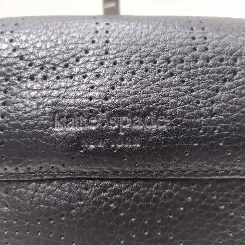 Kate Spade New York Black Leather Turnlock Flap Closure Hobo Crossbody Bag